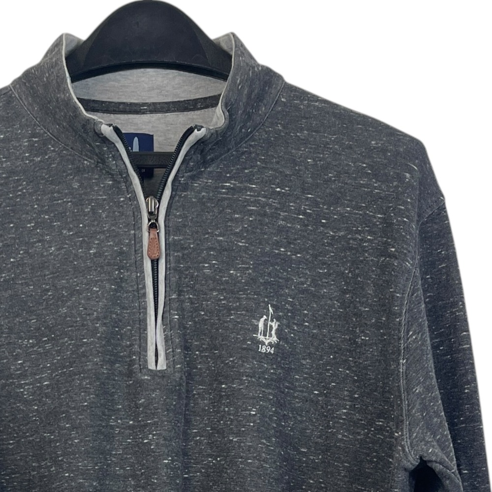 Johnnie-O x Country Club of Asheville Sully Mens L Quarter 1/4 Zip Pullover Gray